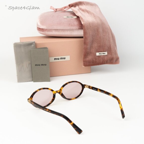 Miu Miu REGARD Women Sunglasses Honey Havana Pink MU04ZS 14L4I0 NEW AUTHENTIC main image 4